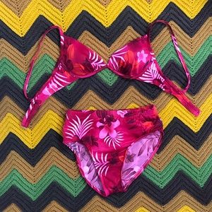 Vintage 90s Pink High Waisted Bikini